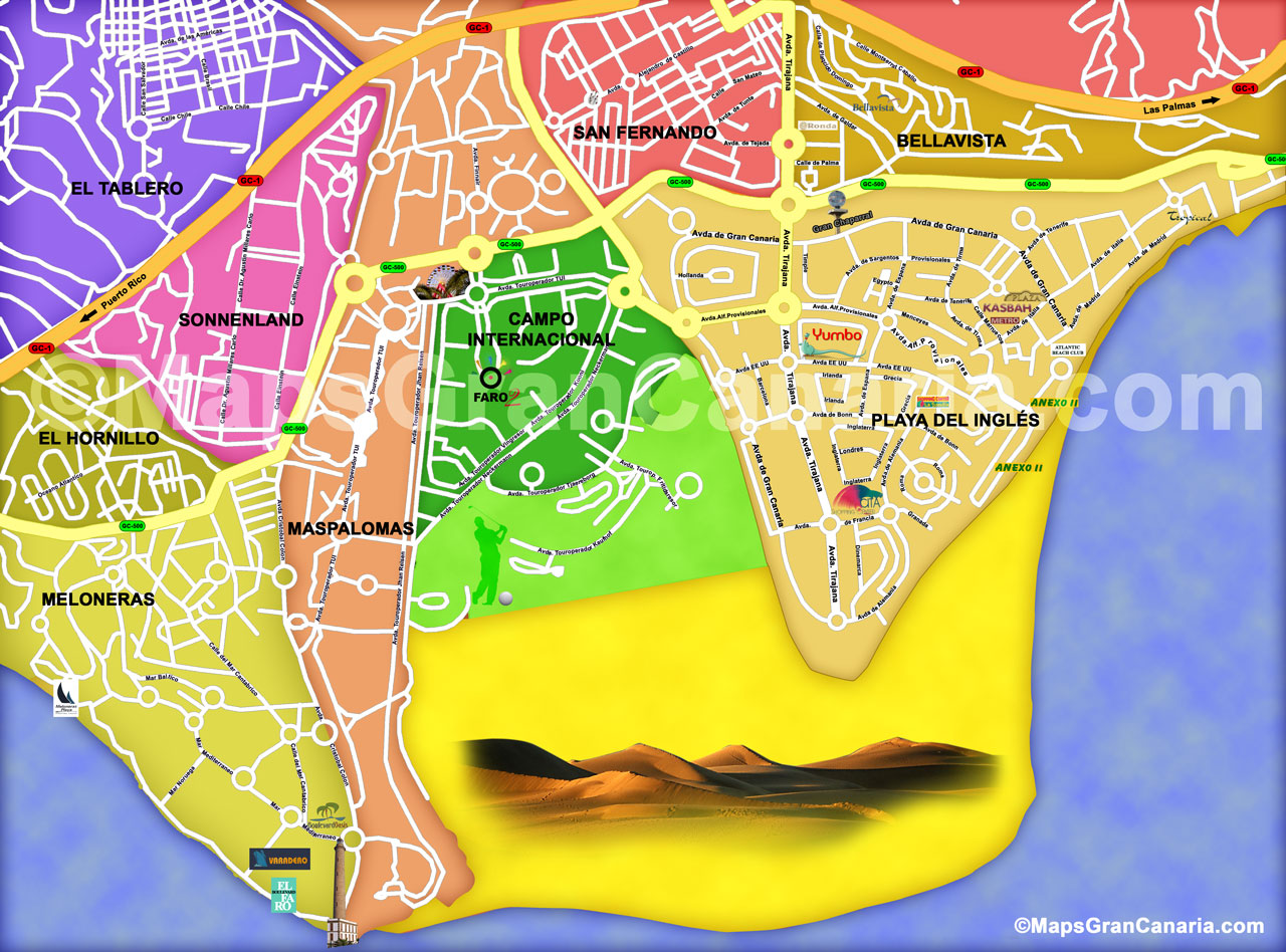Maps Gran Canaria Maspalomas